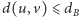 d(u, v)⩽ dB 