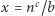 x = nc/b