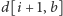 | d[i +1,b] 