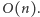 O(n).