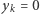 yk = 0 