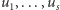 u1,...,us 