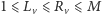 1 ⩽L ⩽ R ⩽M v v 