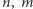 |n, m 