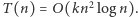T (n) = O(kn2