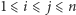 1⩽ i⩽ j ⩽n