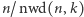 | n/nwd(n, k) 