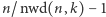 |n/nwd(n, k)− 1 