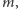 m, 