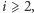 |i⩾ 2, 