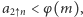 a2 n < φ (m), 