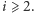 | i ⩾ 2. 