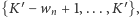 |{K′−wn +1,...,K′ }, 