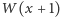 |W(x + 1) 