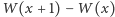 | W(x + 1)− W(x) 