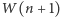 W(n + 1) 
