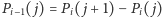 Pi−1( j) = Pi( j +1) −Pi( j) 