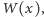 W(x), 