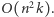 O(n2k). 