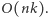 |O(nk). 