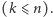 (k ⩽ n). 