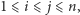 |1⩽ i⩽ j⩽ n,