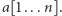 a[1...n].