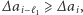 ∆ ai−ℓ1⩾ ∆ai, 