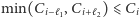 min(Ci −ℓ1,Ci+ℓ 2) ⩽ Ci 