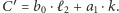 C′= b0 ⋅ℓ2 + a1⋅k. 