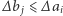 ∆ b j⩽ ∆ai 