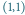 | 1,1 
