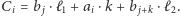 |Ci = b j⋅ℓ1 + ai⋅k + b j+k ⋅ℓ2. 
