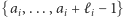 {ai,...,ai + ℓi− 1} 