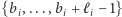 | {bi,...,bi +ℓi− 1} 