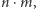 n ⋅m, 