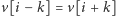|v[i− k] = v[i + k] 