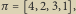 |π 4,2,3,1 ,