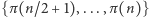 {π (n/2+ 1),...,π(n)} 