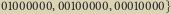 |01000000,00100000,00010000 