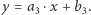 |y = a3 ⋅x + b3.