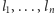 l1,...,ln 