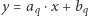 |y = aq ⋅x + bq 