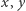x,y