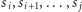 |si,si+1,...,s j 