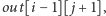 |out[i− 1][ j +1], 