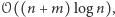 |𝒪((n + m)