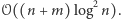 |𝒪((n + m)