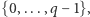 |{0,...,q− 1},