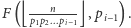 F (⌊p1p2n...pi 1⌋,pi−1).